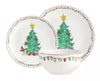 Peanuts Holiday 18-Piece Christmas Fine Ceramic Dinnerware Set