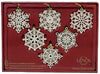 Lenox Snow Fantasies 6 Porcelain Snowflake Ornaments