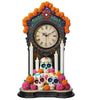 Day of The Dead Clock with LED Candle Lights & Skulls