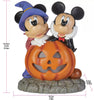 Disney Halloween 21-inch Mickey and Minnie Pumpkin with Lights and Music