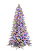 GE 7.5-ft Pre-lit Pre-Lit LED Flocked Candlewood Pine Artificial Christmas Tree