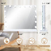 Slimoon Hollywood Vanity Mirror with 15 LED Dimmable Lights in White