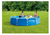 Intex 10 Foot x 30 Inch Round Metal Frame Backyard Above Ground Swimming Pool