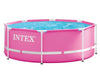 Intex 8FT X 30IN PINK Metal Frame Above Ground Swimming Pool