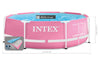 Intex 8FT X 30IN PINK Metal Frame Above Ground Swimming Pool