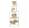 Member's Mark Pre-Lit 52inch Stacked Giftbox Gold Decor 463 Warm White Lights