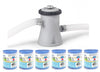 Intex 330 GPH Easy Set Swimming Pool Filter Pump with Six Replacement Cartridges