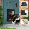 Classicmacher Weatherproof Aluminum Dog Door with Magnetic Double Flaps Black/Medium