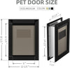 Classicmacher Weatherproof Aluminum Dog Door with Magnetic Double Flaps Black/Medium