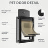 Classicmacher Weatherproof Aluminum Dog Door with Magnetic Double Flaps Black/Medium