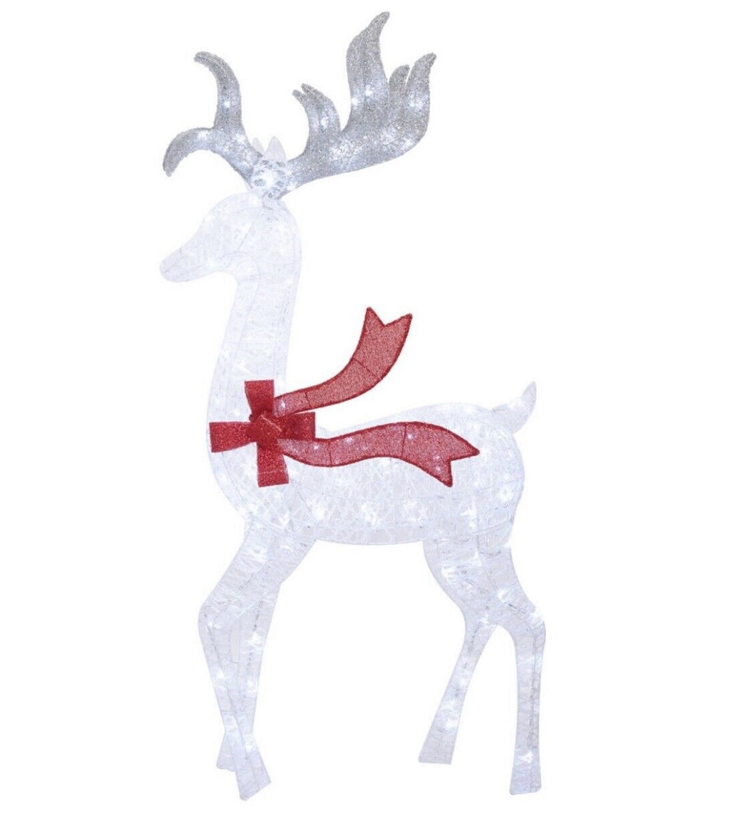 3 Piece Pre-Lit Holiday Twinkling Deer Family