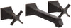 Kohler KT4483S2BZ Memoirs Wall-Mount Bathroom Sink Faucet Trim with Cross Handles, Oil-Rubbed Bronze