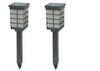 Brinkmann 822-1651-2 Modern Pagoda Solar Light Set Silver 2-Pack