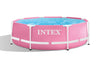 Intex PINK Metal Frame 8FT X 30IN Above Ground Pool Set with Pump