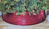 Christmas Red Metal Tree Collar 33-in W X 10-in H