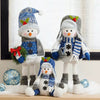 CWC 3-Piece Plush Holiday Snowman Family in Blue