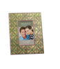 Briarwood Gold Leaf Fleur De lis with Olive Accents Mosaic Frame 4" x 6"