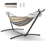 LAUREL CANYON 2-Person Hammock with Steel Stand 600lbs Weight Capacity, Coffee