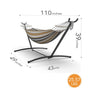 LAUREL CANYON 2-Person Hammock with Steel Stand 600lbs Weight Capacity, Coffee