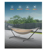 LAUREL CANYON 2-Person Hammock with Steel Stand 600lbs Weight Capacity, Coffee