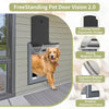 FreeStanding Aluminum Frame Dog Door for Wall Mount Telescoping Tunnel Medium/Gray