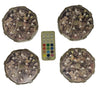 GAME Mossy Oak 4-inch Weatherproof Magnetic LED Puck Light with Remote 4-Pack