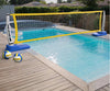 OMOTIYA Pool Volleyball Net Set with Base, Net, Volleyballs and Pump 39" X 256" X 6.5"