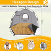 Yanvega Cat House Pop Up Foldable Tent for Small Animals Gray 23 X 23 X 16