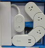 Quirky Pivot Power Desktop Flexible Surge Protector with Two USB Ports, White