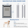 MAVRICFLEX X-Large Aluminum Dog Door Double Sliding Lock Panel Magnetic Flap Gray