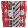 Kirkland Signature 4 Roll Christmas Gift Wrap 180 sq ft Total Red/Stripes/Silver/Red