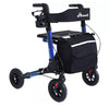 Henmnii Rollator All Terrain Aluminum Lightweight Walker with in Seat Blue