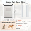 Aluminum Dog Door for Door Mount with Double Magnetic Flaps Large/White