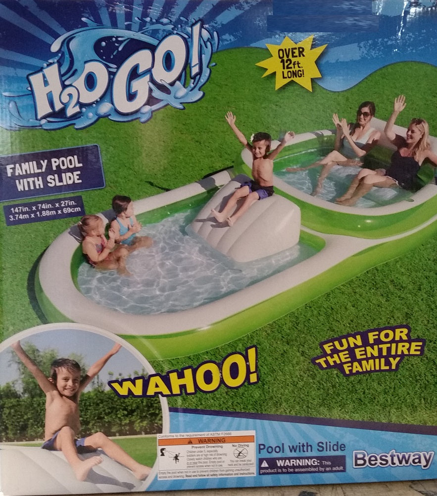 H2ogo family discount pool with slide