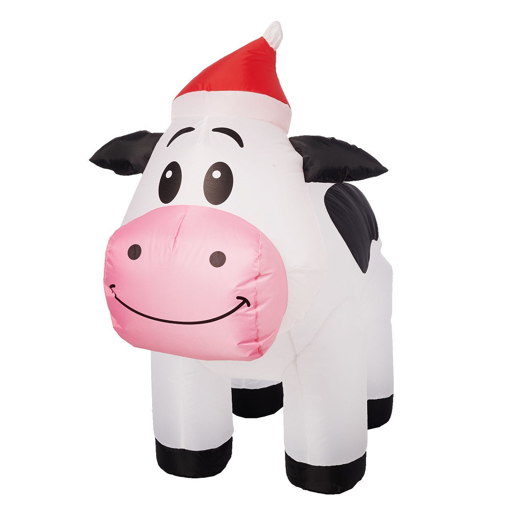 3FT Tall Inflatable Christmas Cow with Santa Hat Indoor/Outdoor Holida | My  Quick Buy