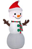 Holiday Time 4FT Light Up Inflatable Snowman with Red Hat, Green Buttons & Scarf