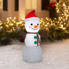 Holiday Time 4FT Light Up Inflatable Snowman with Red Hat, Green Buttons & Scarf