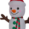 Holiday Time 4FT Light Up Inflatable Snowman with Red Hat, Green Buttons & Scarf